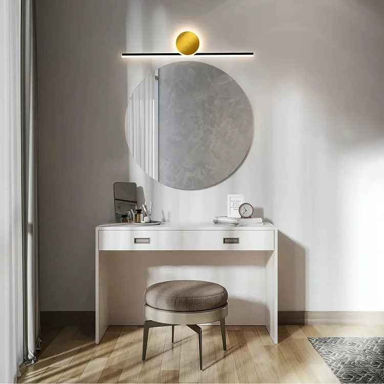 Emyr Wall Lamp, Black & Gold