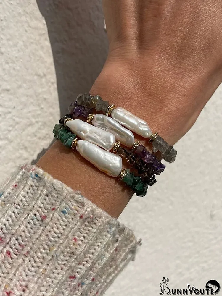 Crystal Mixed With Pearl Bracelet