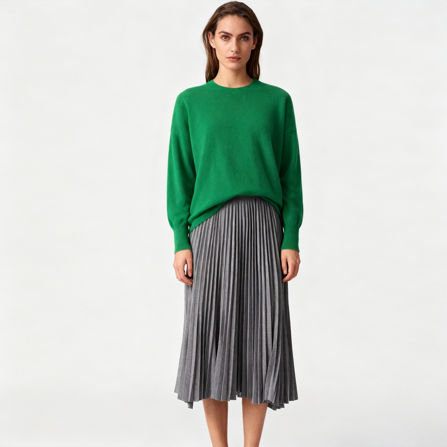 Women's Classic Cashmere Sweater | Relaxed Fit Knit Top REAL SILK LIFE