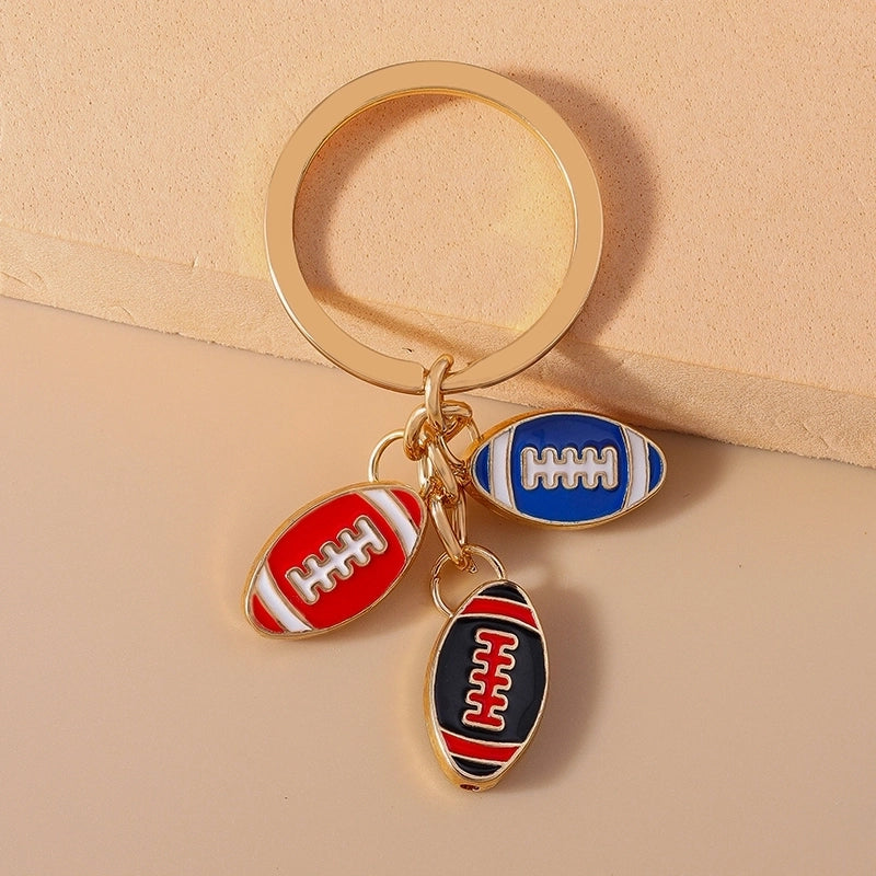 Casual Sports Commute Rugby Alloy Keychain