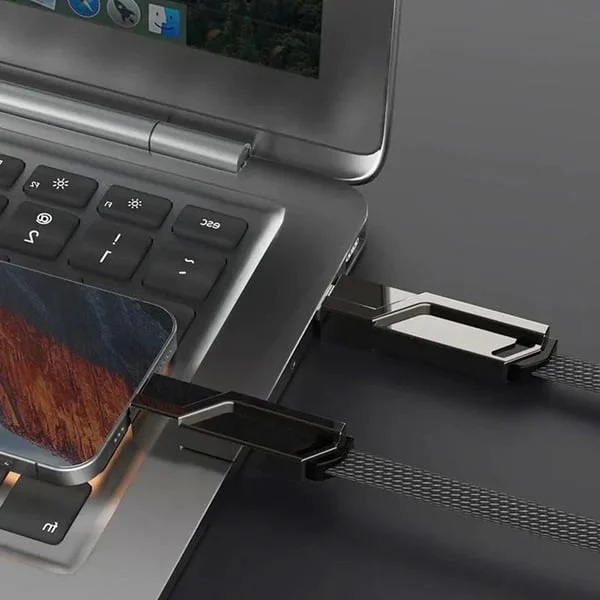 4-in-1 Flat Braided Anti-Tangle Charger Cord