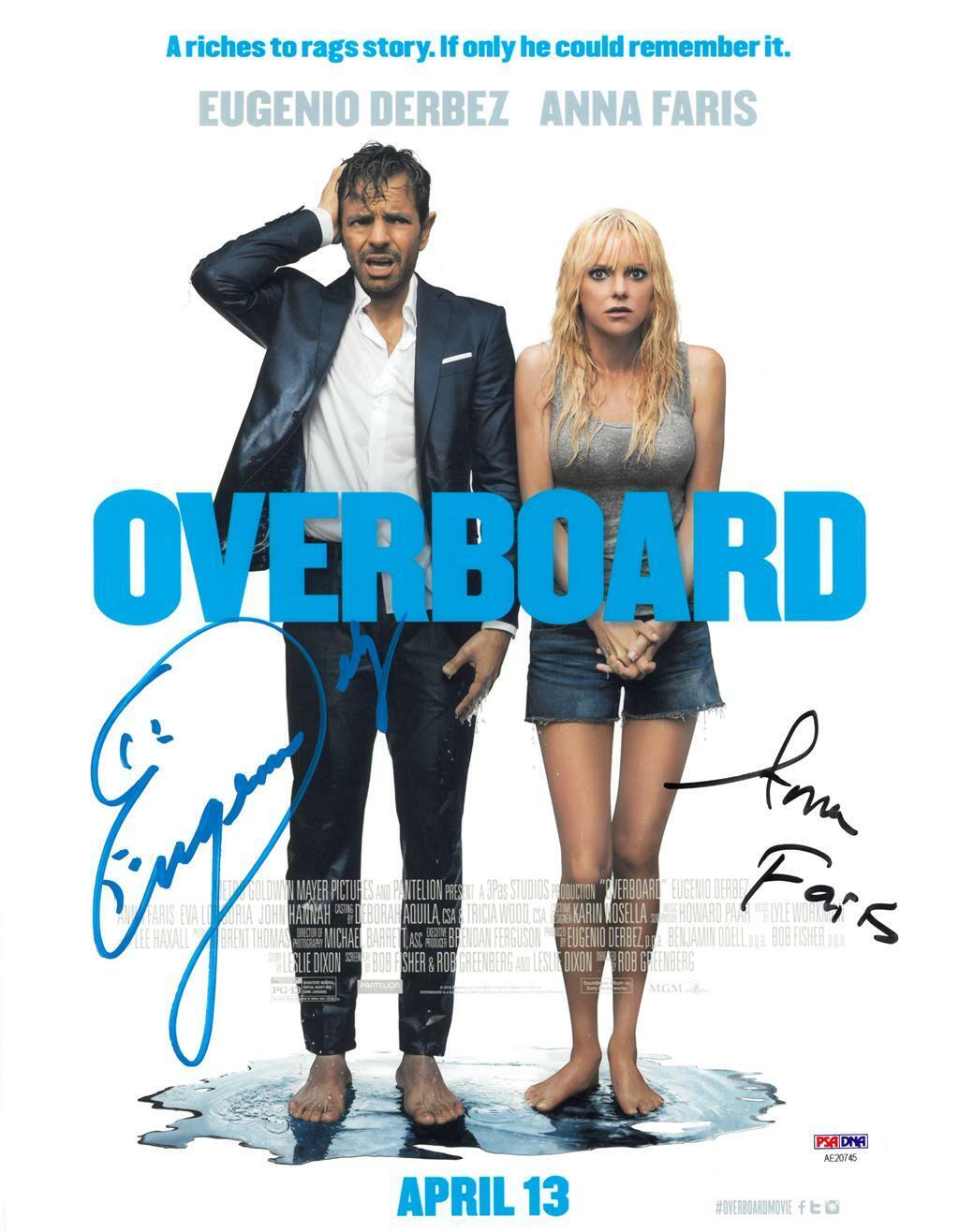 Anna Faris/Eugenio Derbez Signed Overboard Auto 11x14 Photo Poster painting PSA/DNA #AE20745