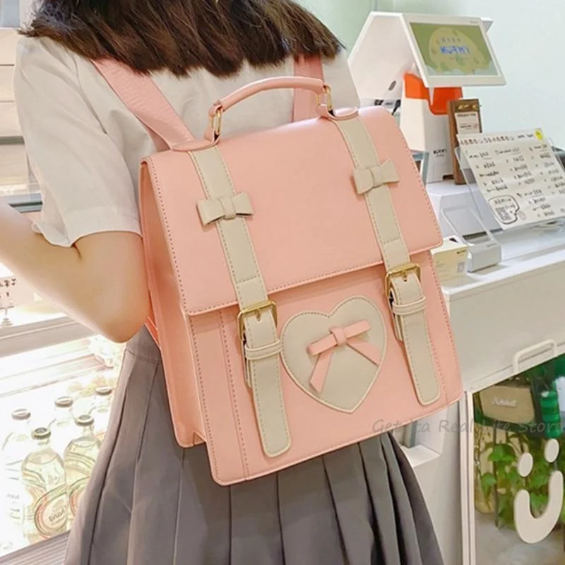 Japanese Heart Girls Cute School Bag Backpack SP16929