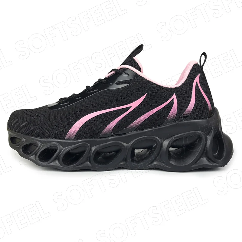 Softsfeel Men's Relieve Foot Pain Perfect Walking Shoes - Black Pink