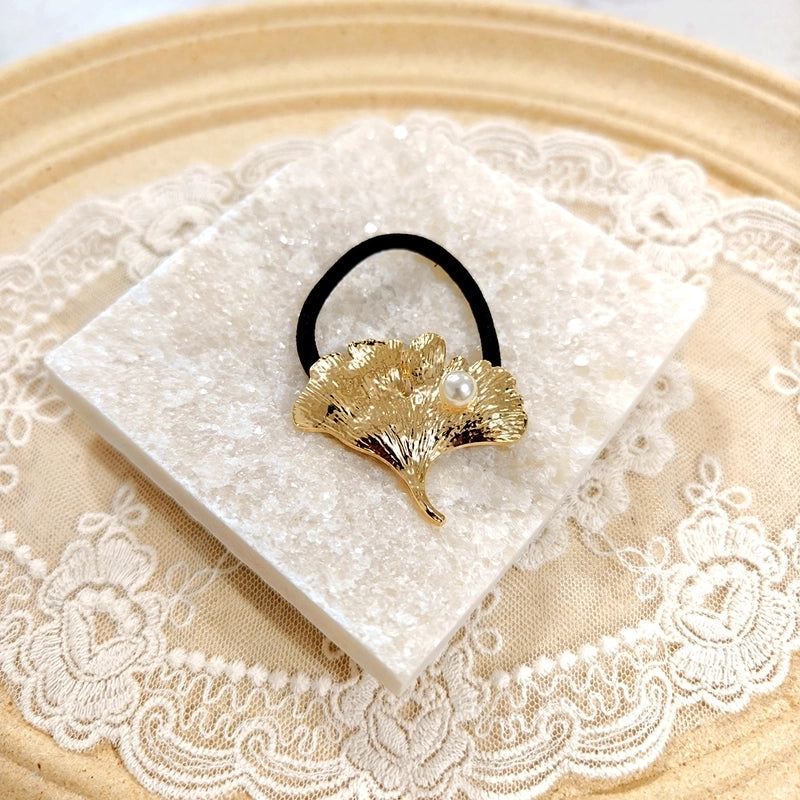 Women’s Casual Minimalist Solid Color Metal Plating Hair Tie