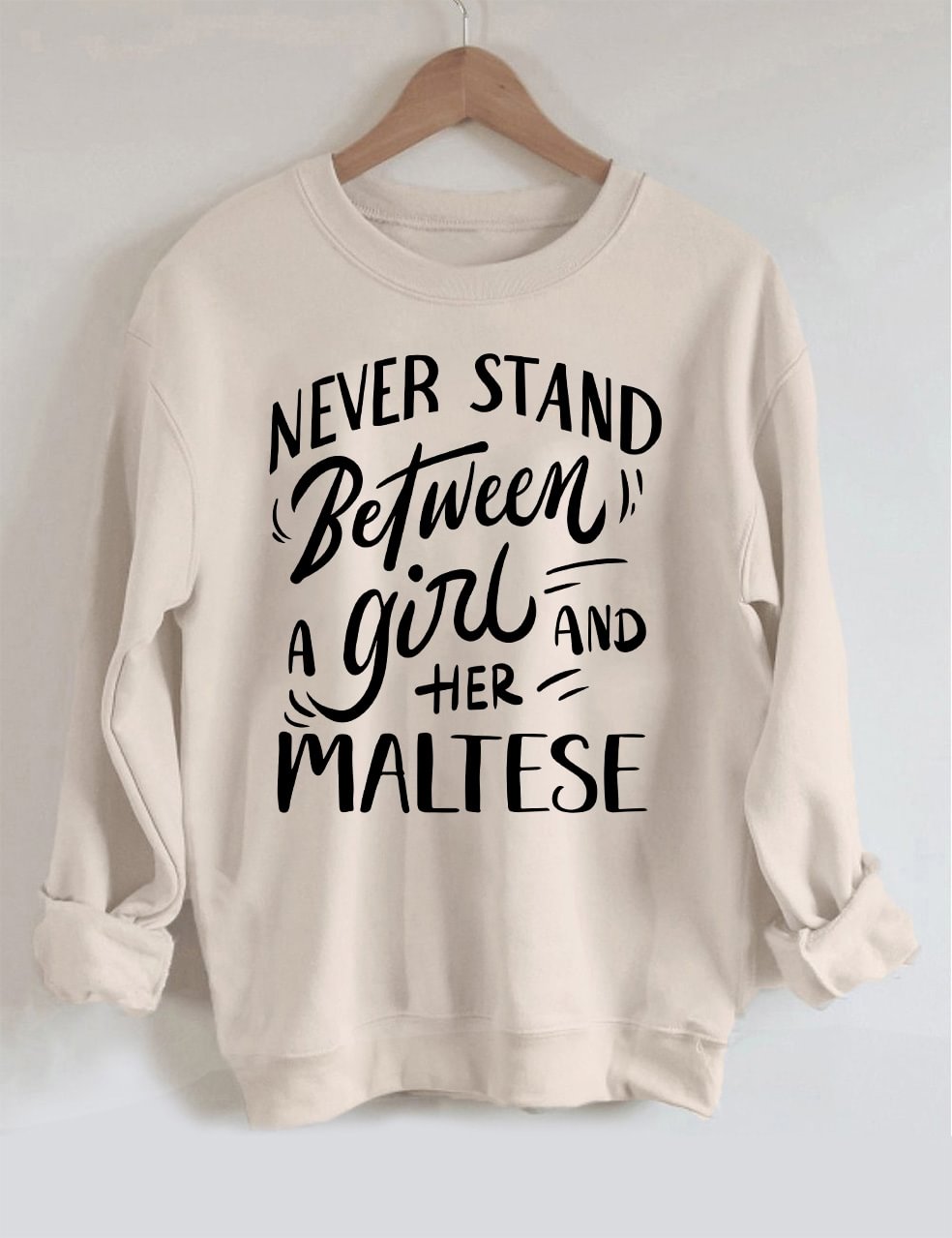 Never Stand Between A Girl And Her Mastiff Sweatshirt