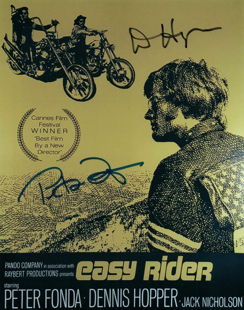 Peter Fonda Dennis Hopper signed 8x10 Picture autographed Photo Poster painting Nice with COA