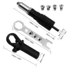 Kit d'Adaptateur de Pistolet &agrave; Rivets Professionnel avec 4 Boulons de Buse Diff&eacute;rents