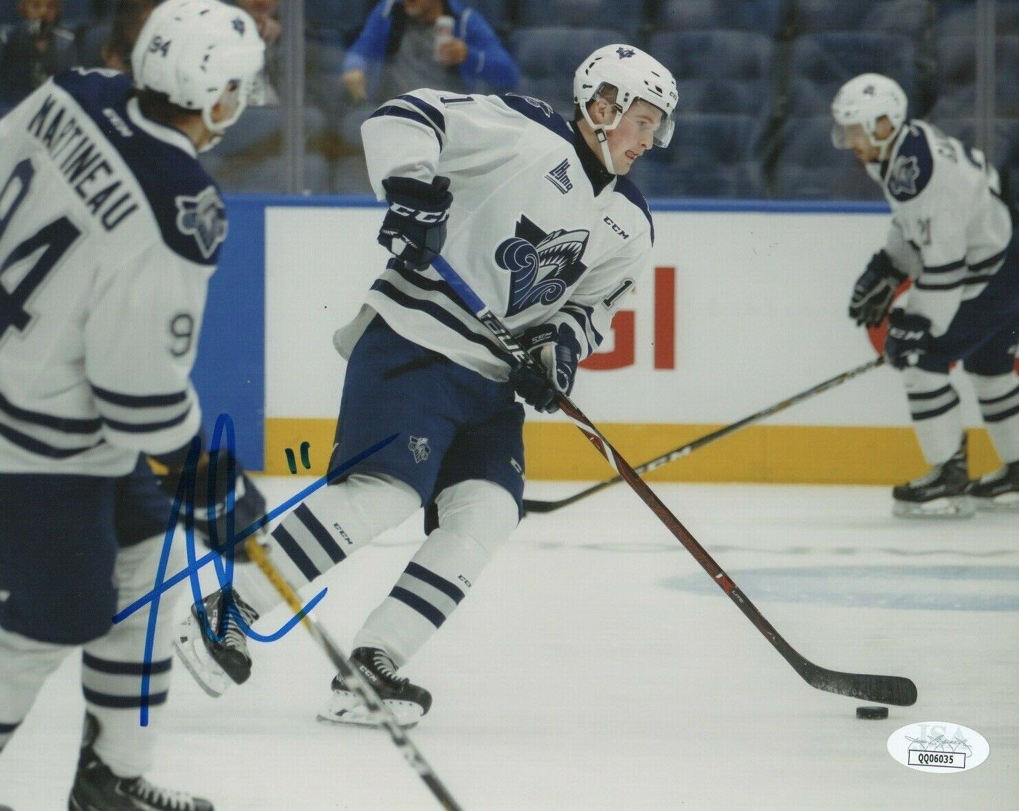 Rimouski Oceanic Alexis Lafreniere Signed Autographed 8x10 Photo Poster painting JSA COA #12