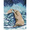 Polar Bear-14CT Stamped Cross Stitch 28*38cm/11.02*14.96in tapestrymarket