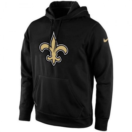 Men's New Orleans Saints  Black Sideline Team Name Performance Pullover Hoodie