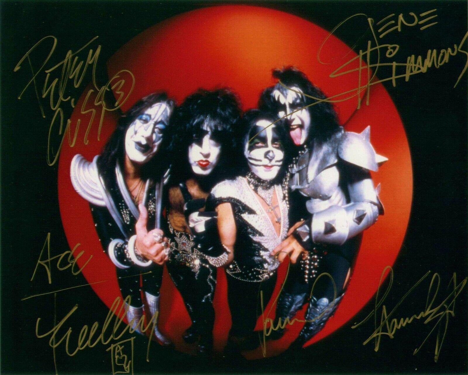 KISS - BAND SIGNED Autographed 8x10 Reprint Photo Poster painting !!