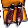 Men's Business Casual Crocodile Leather Shoes