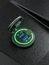 Car Charger Dual USB 12V-24V QC 3.0 Cigarette Lighter Socket with Touch Switch