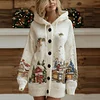 Women's Winter Christmas Warm Knitted Hoodie Sweater Coat 8959