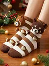 3D Knit Socks Funny Warm Cute Socks Double Layer Hand Crocheted Sock Middle Tube Socks for Autumn/Winter for Men & Women