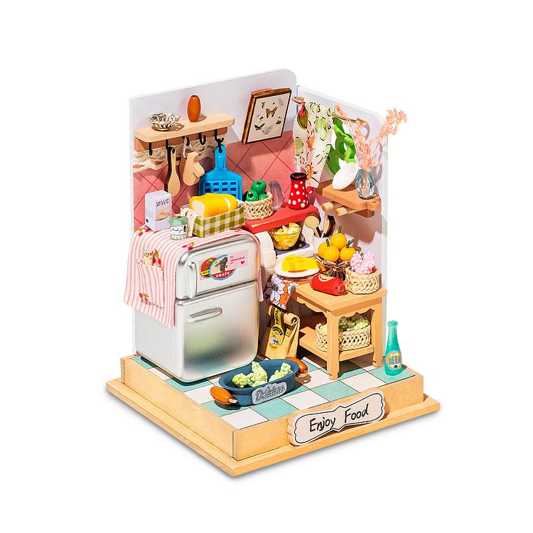  Robotime Online [Only Ship To U.S.] Rolife Taste Life Kitchen DIY Miniature House DS015  1: 30
