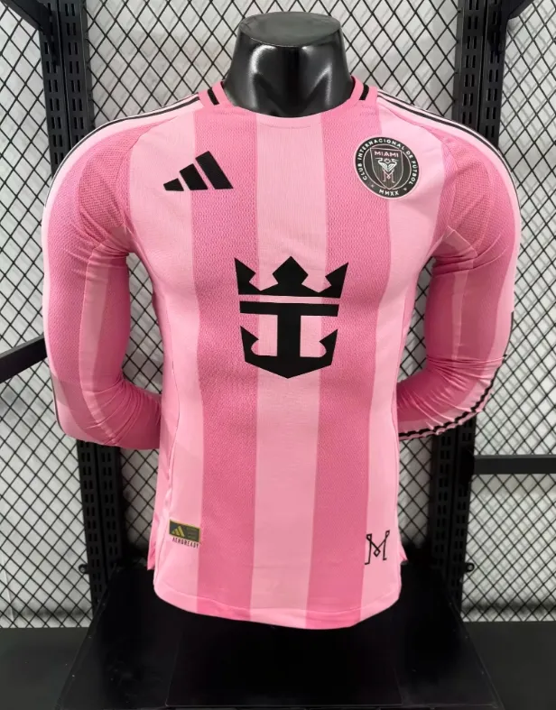 2526 New Season Miami Home Long Sleeve Jersey Player Edition
