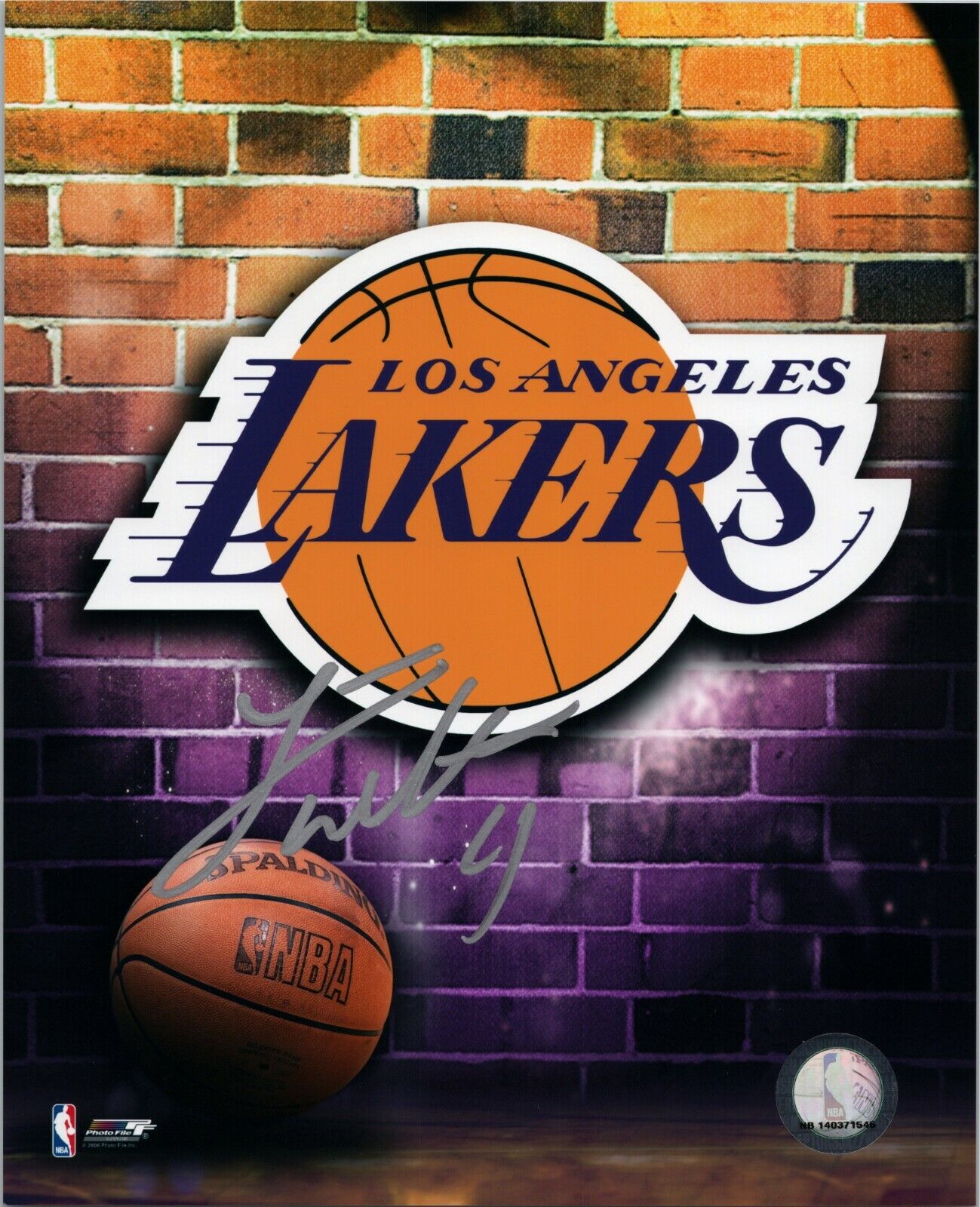~~ LUKE WALTON Authentic Hand-Signed Los Angeles Lakers