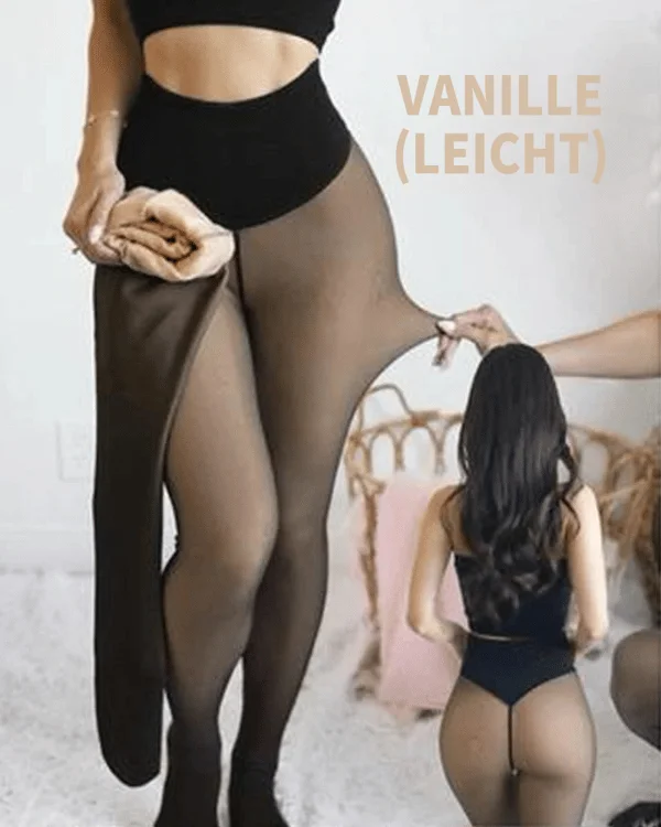 🔥Neue Leggings mit Kompressionsg&uuml;rtel, einfacher Naht, halbtransparentem Fleecefutter🎁