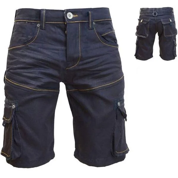 Men's outdoor sports multi-pocket denim shorts / [viawink] /