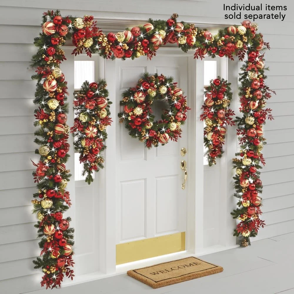 THE CORDLESS PRELIT KENSINGTON PLAID HOLIDAY TRIM