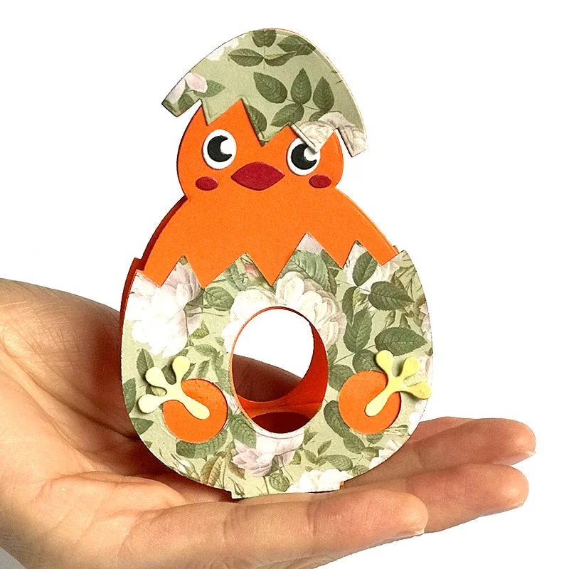 TOP EXPRESSION Easter Chick Egg Holder Metal Cutting Dies Stencils for DIY Scrapbooking Decorative Embossing DIY Paper Cards