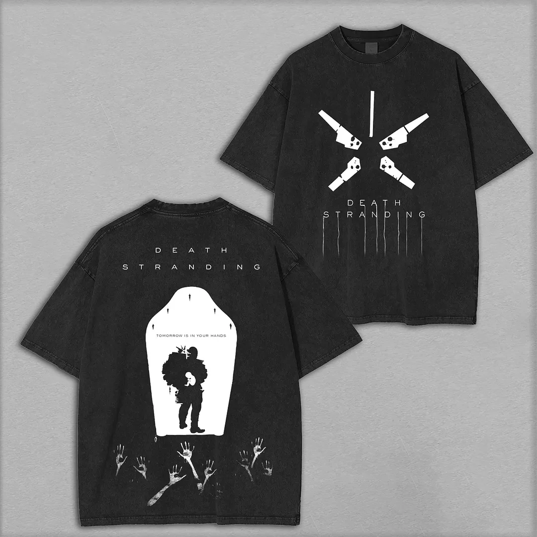 Death Stranding Printed Unisex Washed T-Shirt