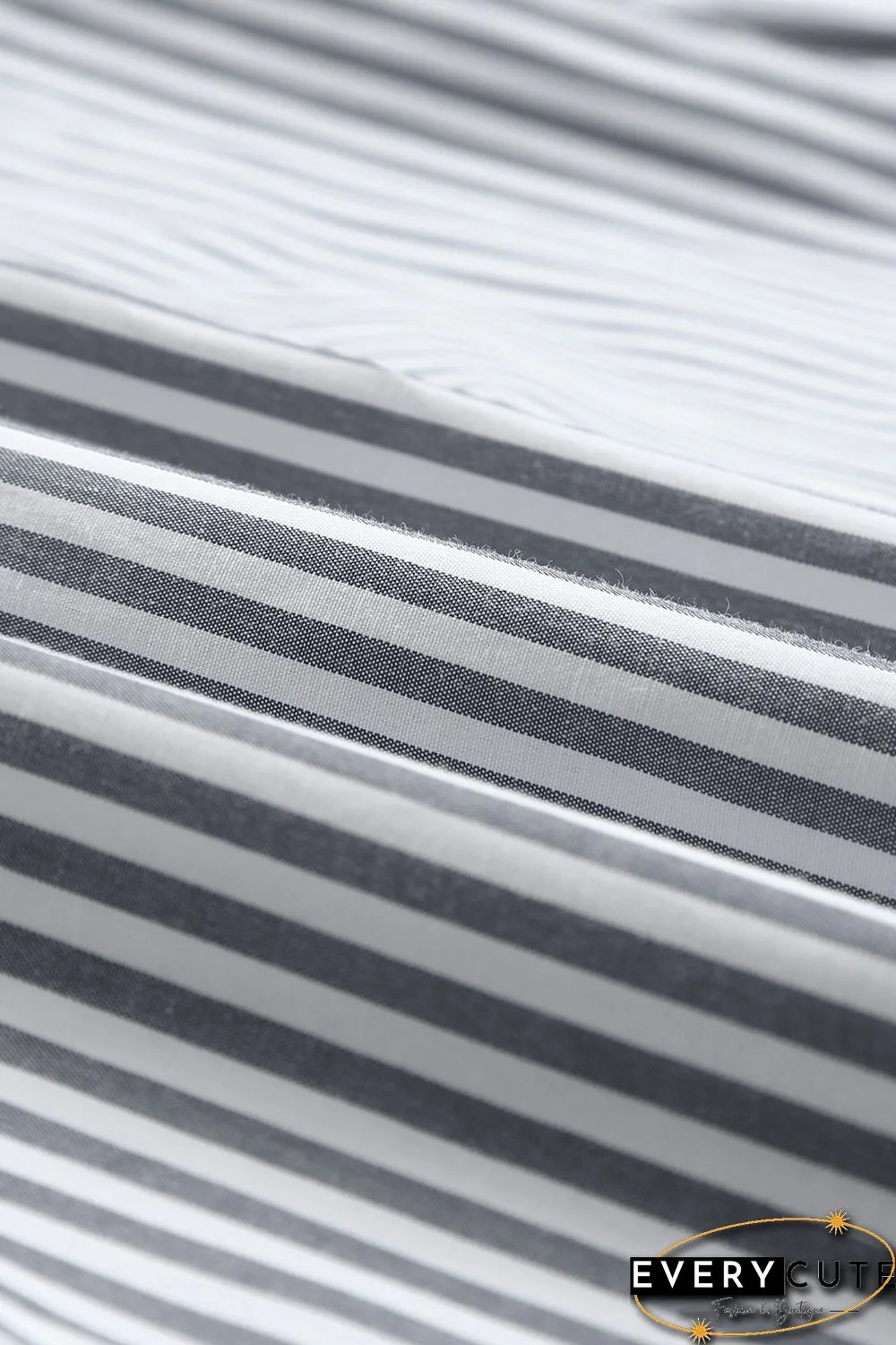 Striped Pocketed Buttons Long Sleeve Shirt