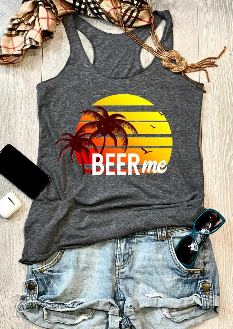 Beer Me O-Neck Casual Tank