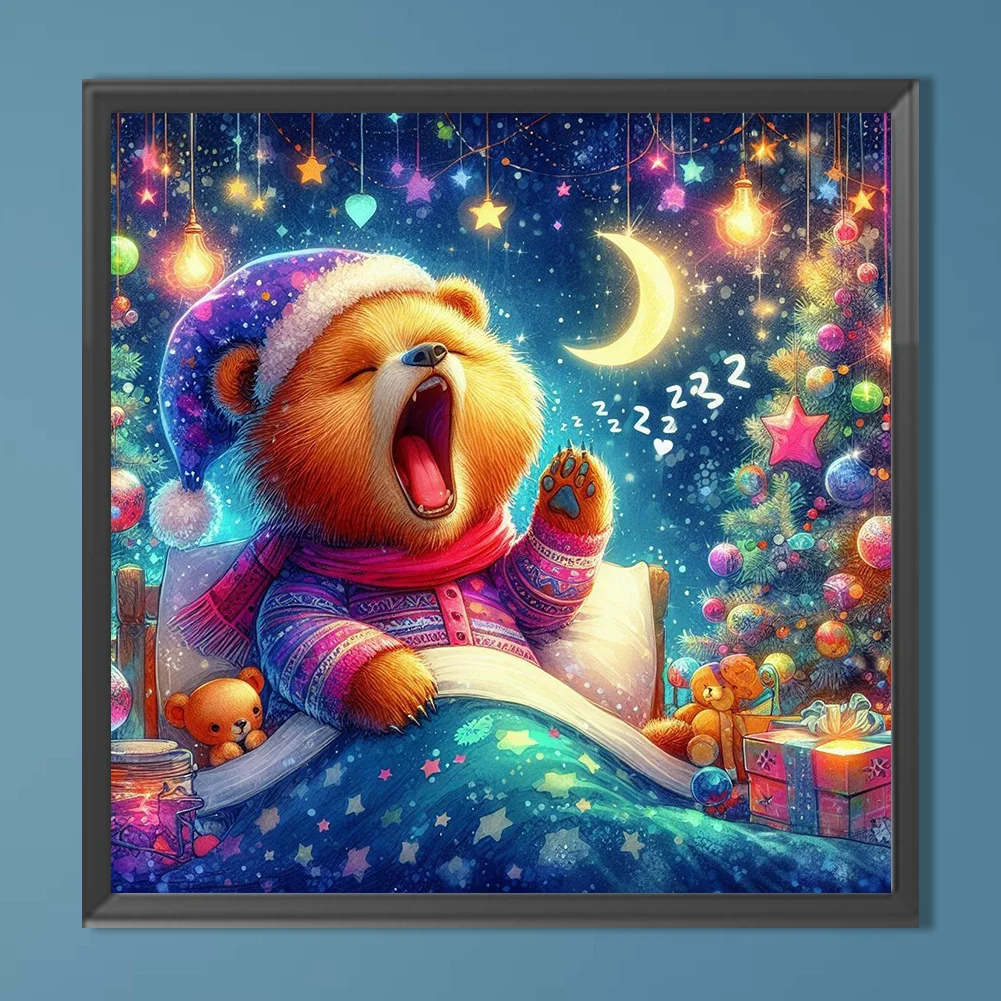 Diamond Painting - Full Round Drill - Sleeping Bear(Canvas|40*40cm)