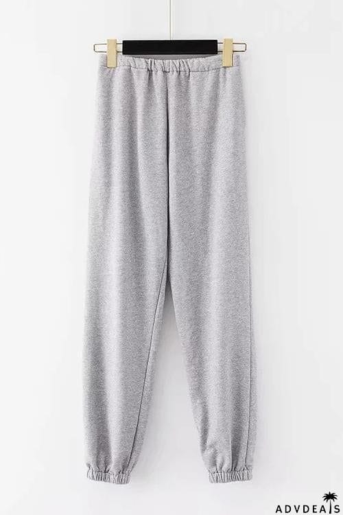 Solid Elastic Joggers