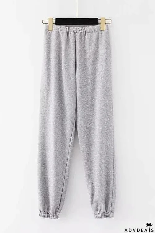 Solid Elastic Joggers