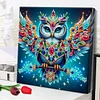 Blaue bunte Mandala-Eule speziell geformte 5D-DIY-Teilbohrer-Diamanten-Punkte, Edelstein-Kunstsets mit Rahmen, Diamanten-Gem&auml;lde, Edelstein-Kunst 29x2