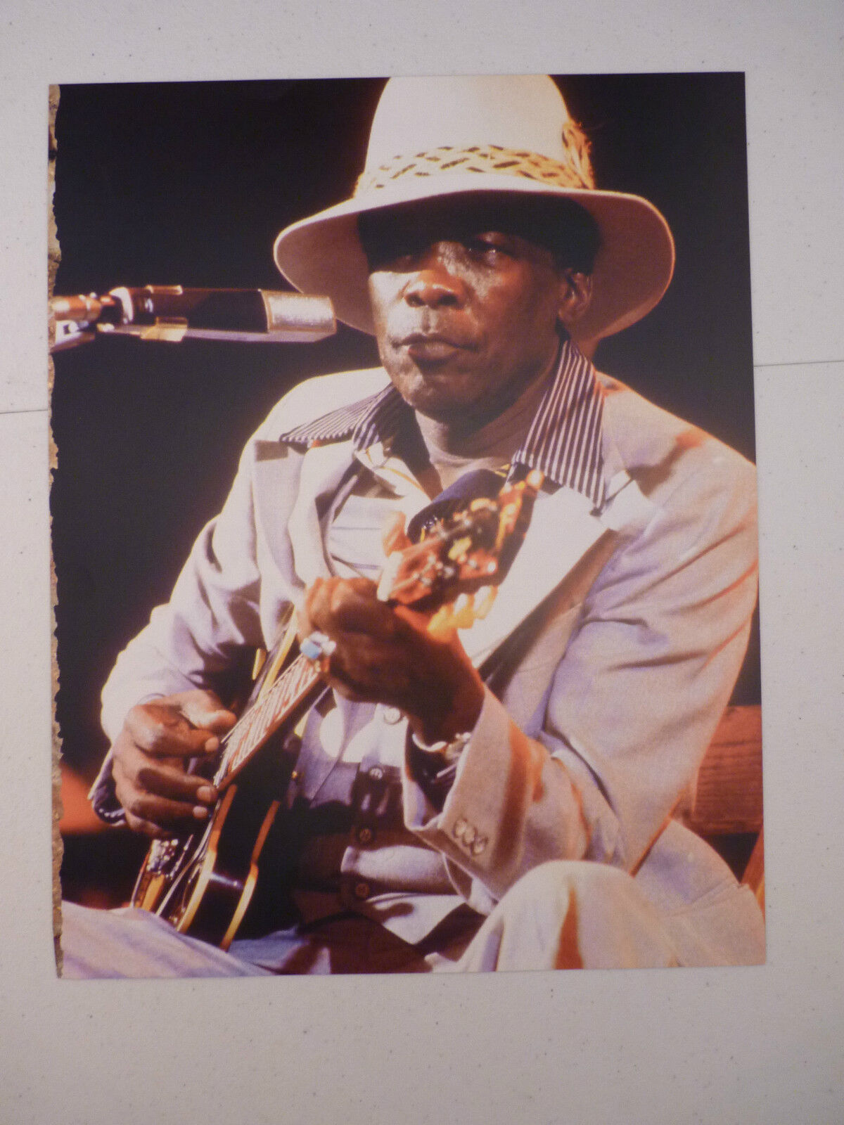 John Lee Hooker Blues Guitarist 12x9 Coffee Table Book Photo Poster painting Page