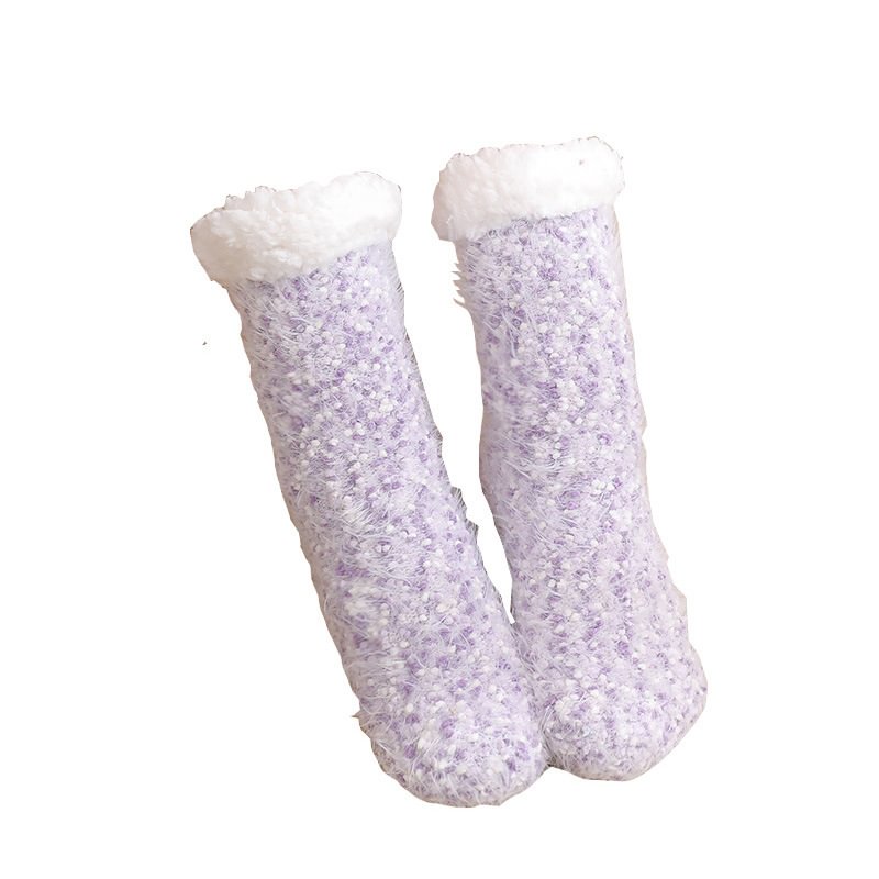 Letclo™ New Home Warmth Thickened Plus Velvet Socks Slippers letclo Letclo