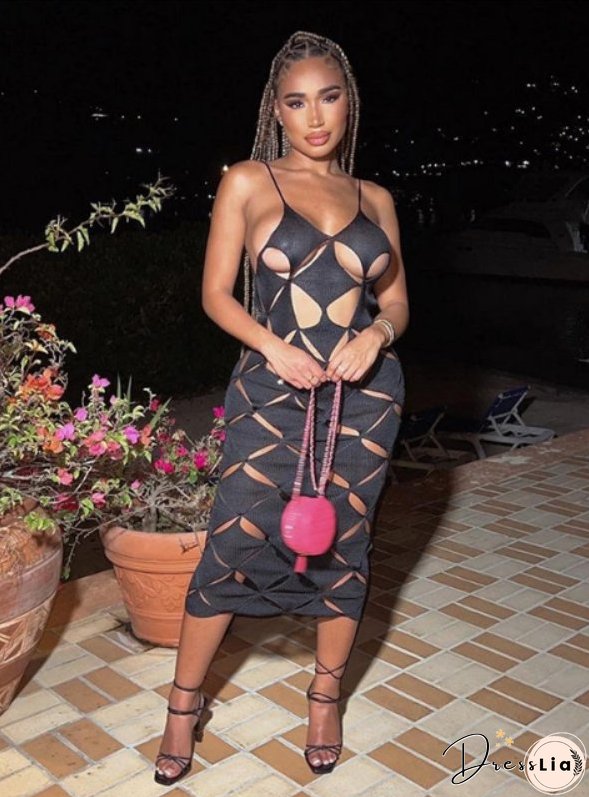 Elegant Maxi Dress for Summer Beach Party Club - Sleeveless and Backless