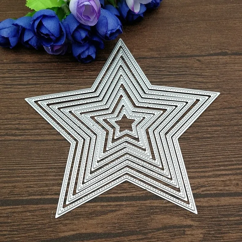 8pcs/set Basic Stars Cutting Dies Carbon steel Cutting Dies Scrapbooking Decorative Paper Cards