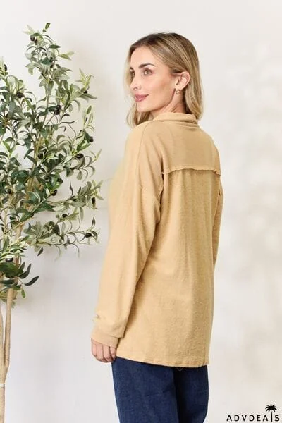 Heimish Full Size Button Up Long Sleeve Cardigan