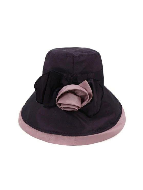 Bowknot Wide Brim Bucket Hat