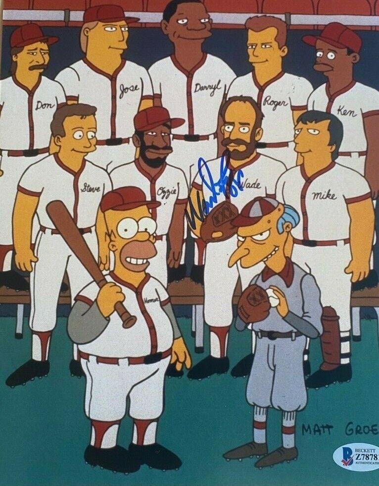 Wade Boggs signed autographed 8x10 Photo Poster painting Red Sox Simpsons Hall of Fame COA