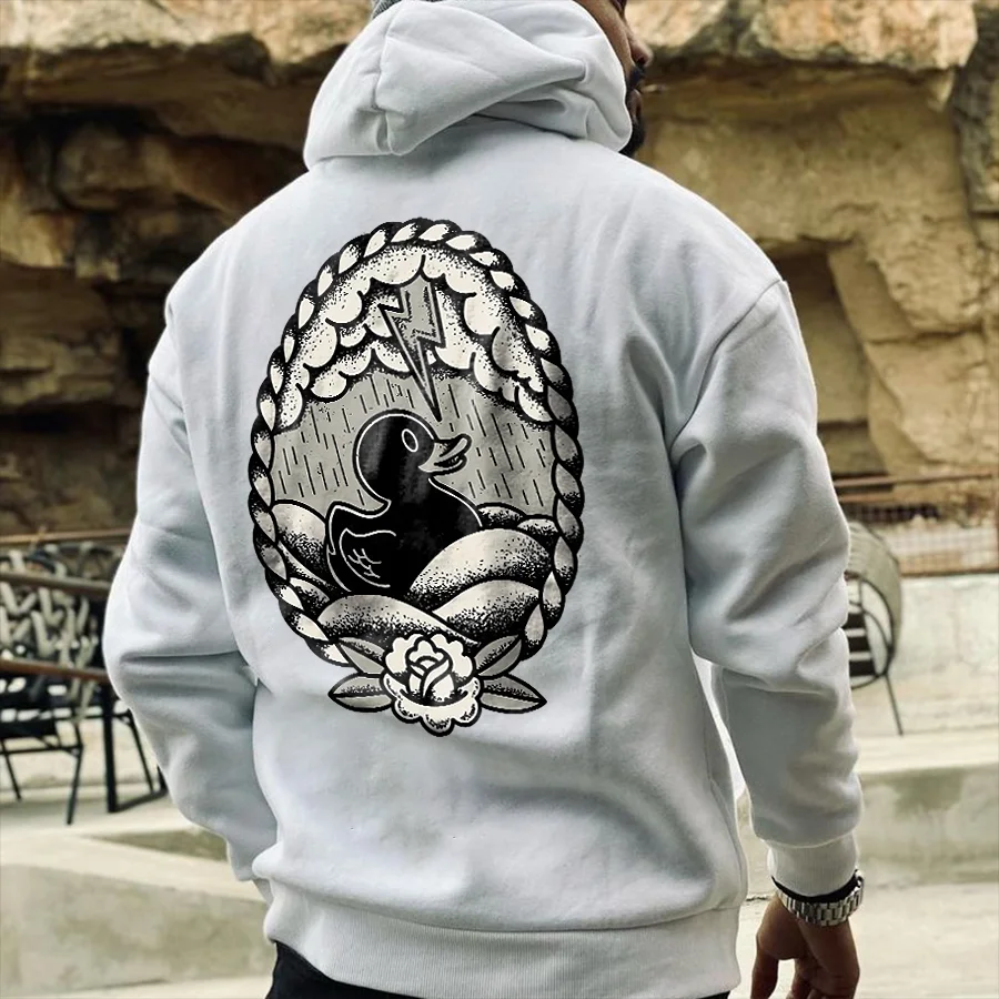 Adventure Duck Printed Men's Hoodie