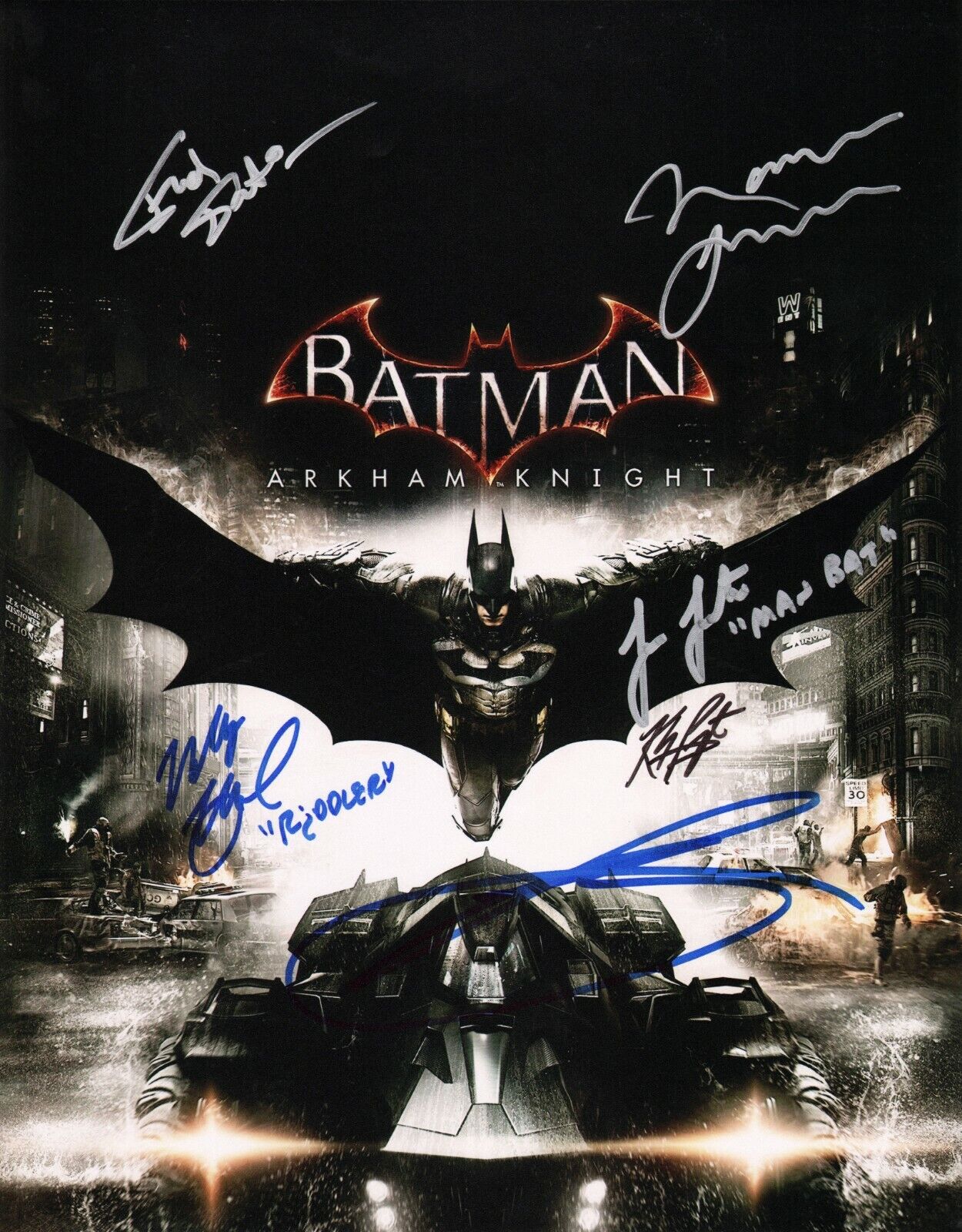 BATMAN:Arkham Knight (x6) Authentic Hand-Signed Troy Baker