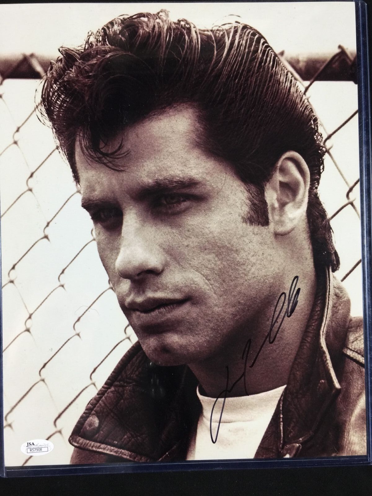 John Travolta Grease Autograph Signed Photo Poster painting JSA 11x14