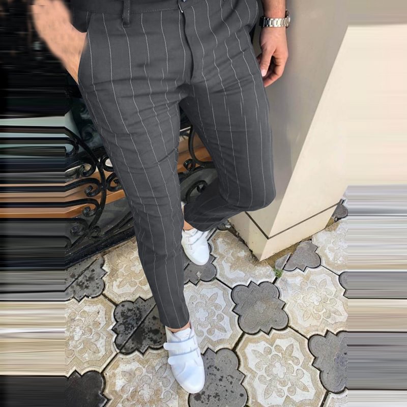 Mens Casual And Business Stripe Pants