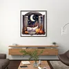 uk.everydayedeals (Limited Stock)Cross Stitch - 11ct Stamped - Paysages &agrave; l'ext&eacute;rieur de la fen&ecirc;tre d'automne (60*60cm)
