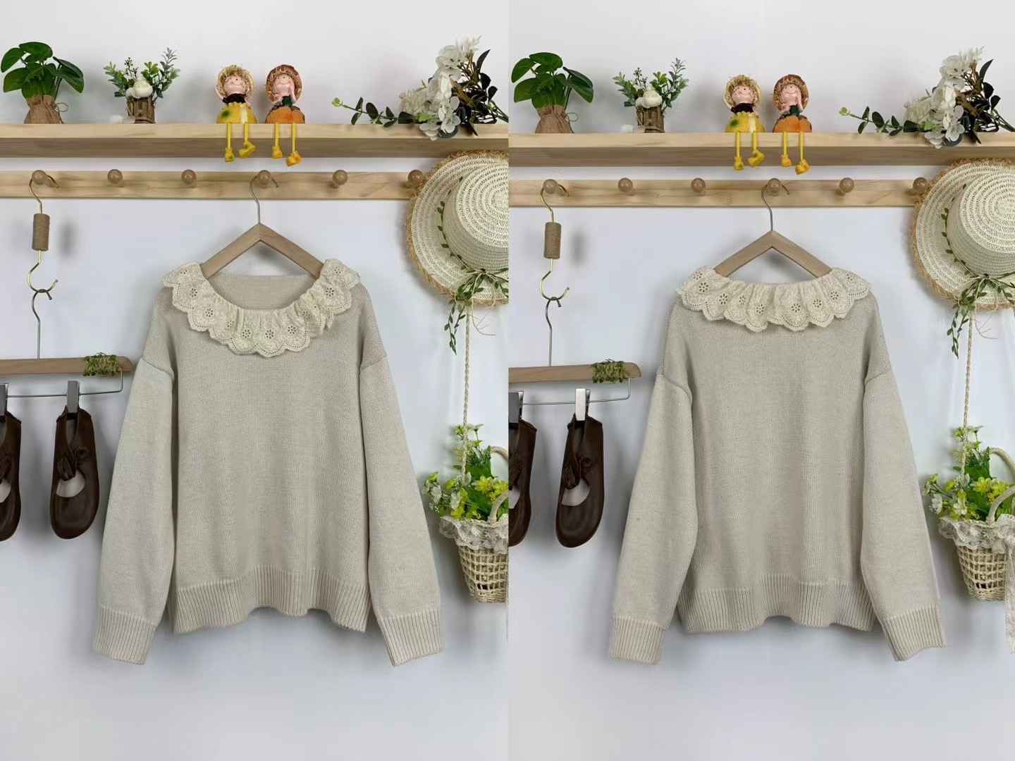 Women Long Sleeve V-neck Graphic Floral Printed Top