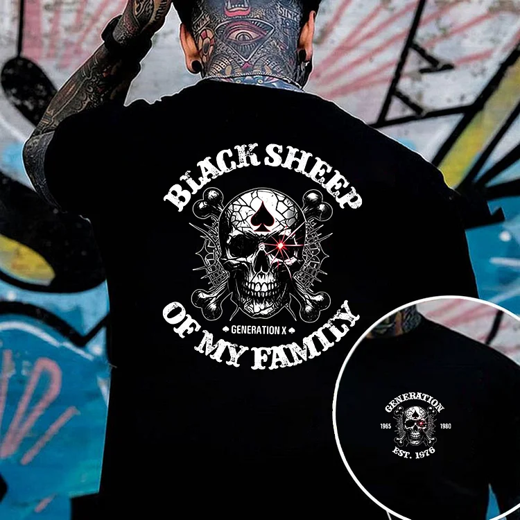 Personalized Black Sheep Of The Family. Generation X  Custom Year Of Birth Shirt, Generation X T-Shirt, Gen X USA Shirt