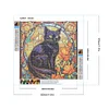 Diamond Painting-DIY Full Round Drill Stained Glass Cat
