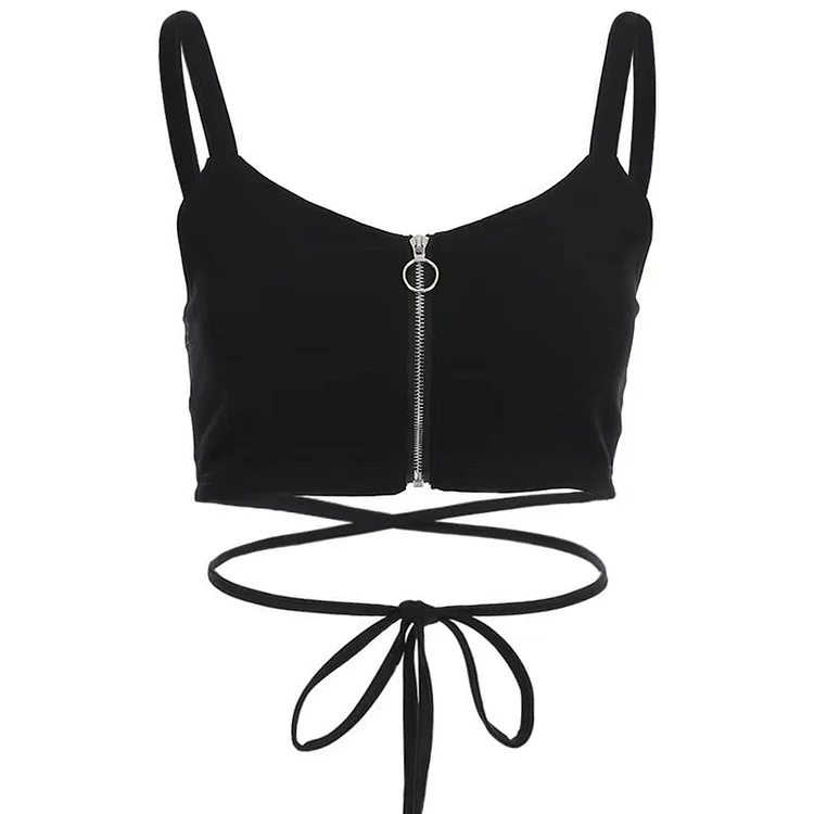 Zipper Bandage Camisole Top